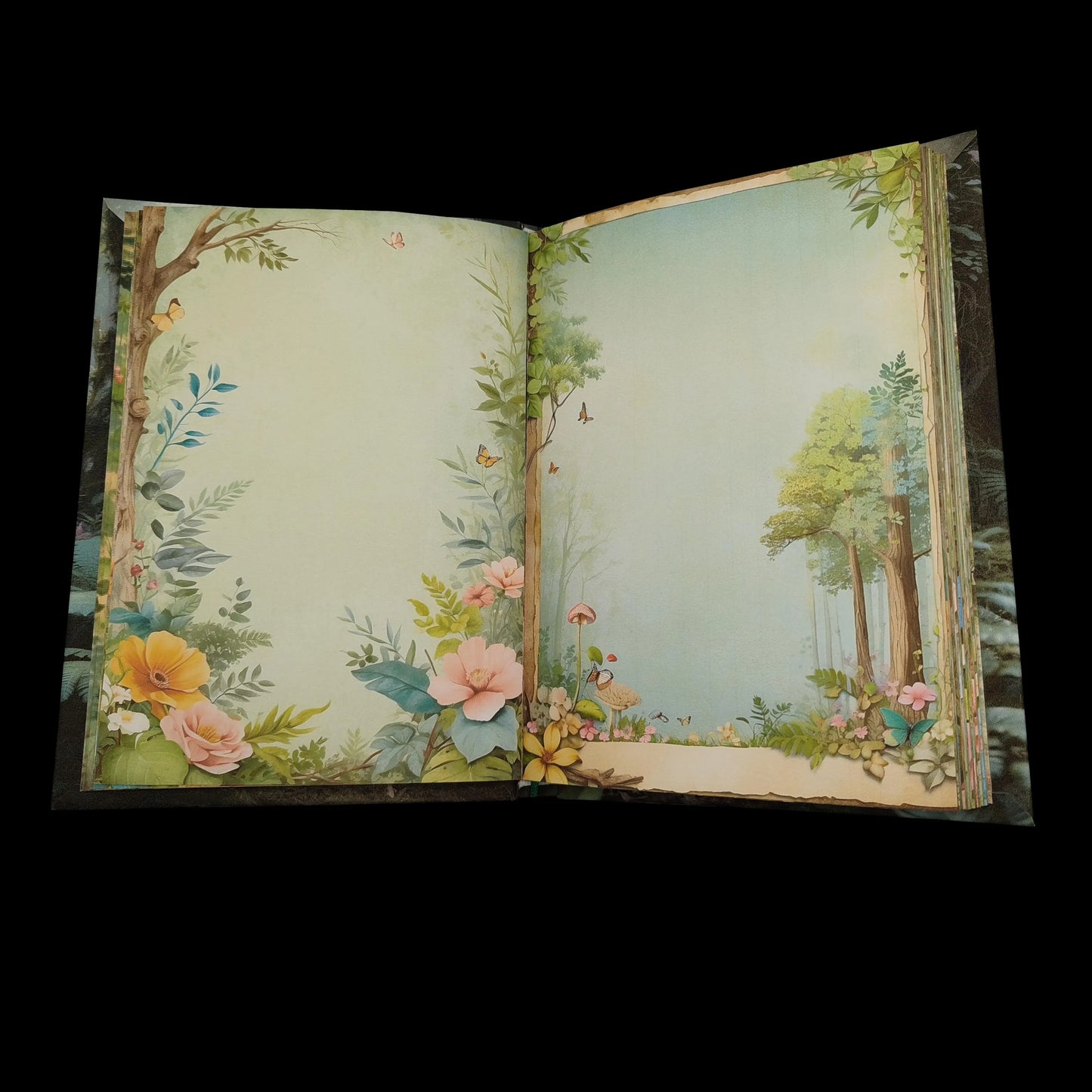 Illustriertes Notizbuch | Motiv Relaxing Forest | DIN A5 Hardcover | 160 Seiten