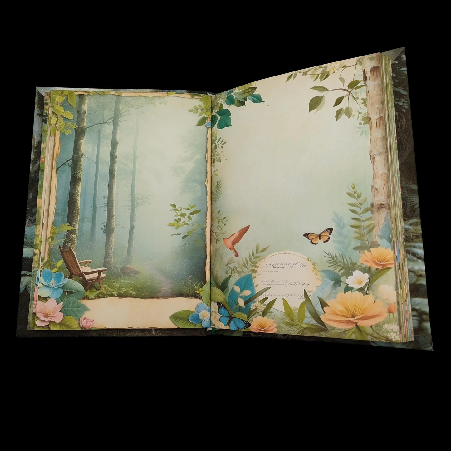Illustriertes Notizbuch | Motiv Relaxing Forest | DIN A5 Hardcover | 160 Seiten