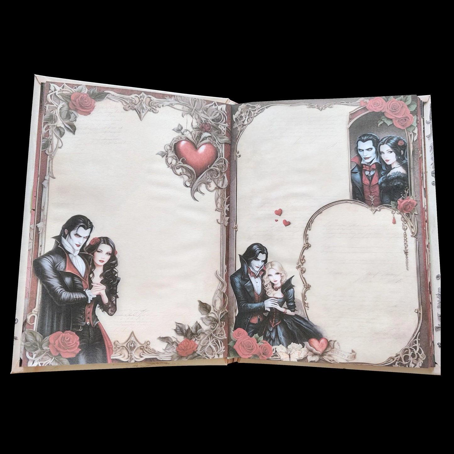 Illustriertes Notizbuch | Motiv Vampire Love | DIN A5 Hardcover | 160 Seiten