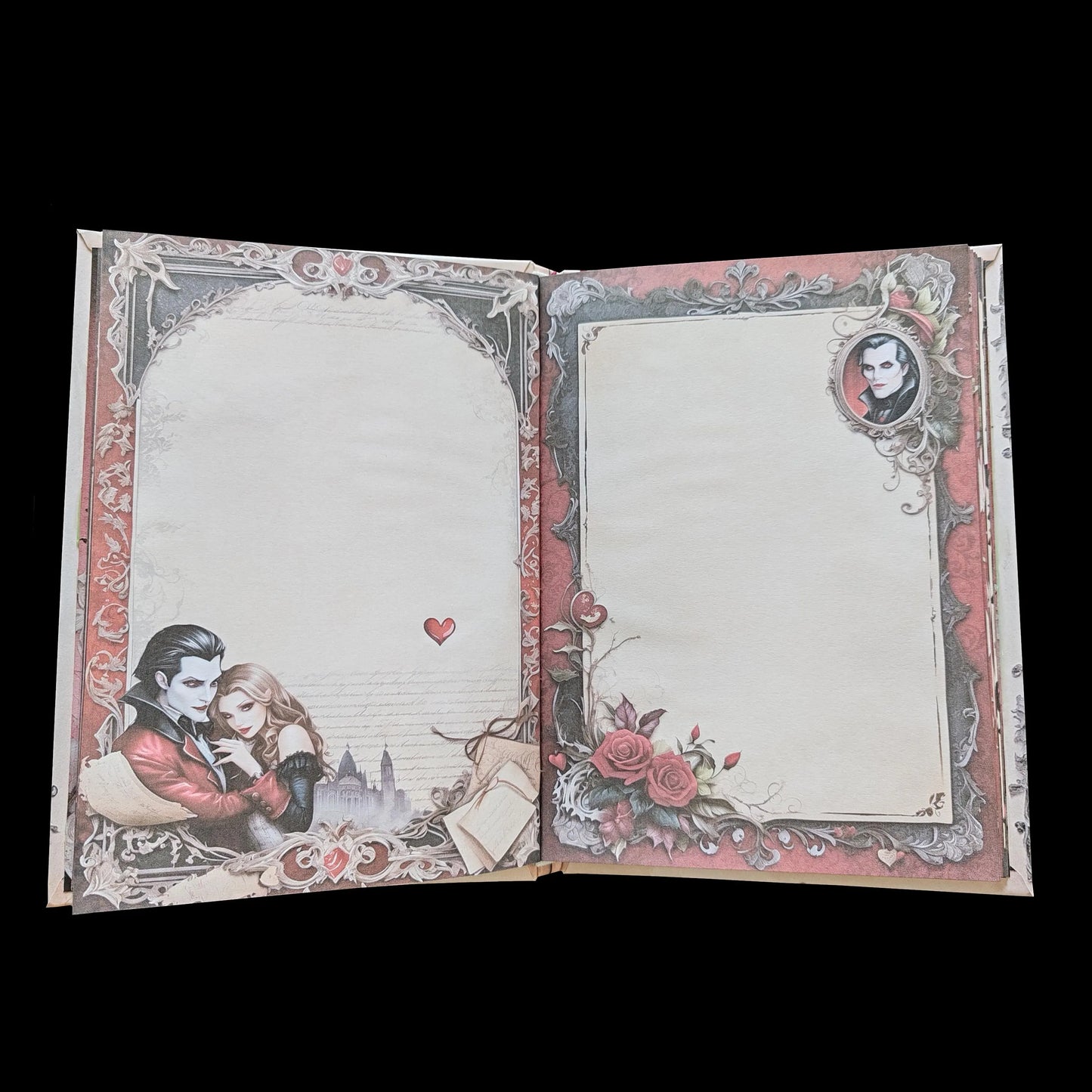 Illustriertes Notizbuch | Motiv Vampire Love | DIN A5 Hardcover | 160 Seiten