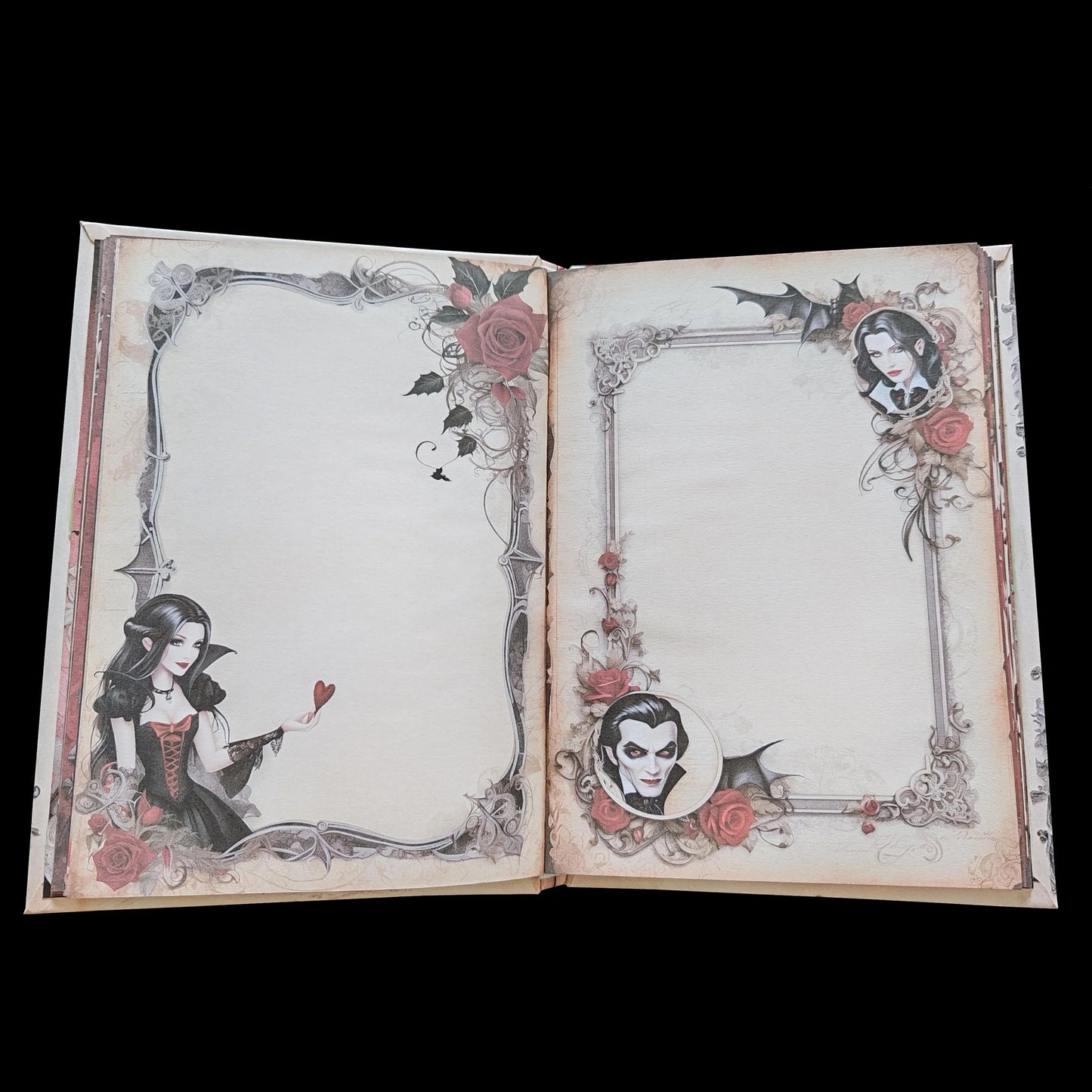 Illustriertes Notizbuch | Motiv Vampire Love | DIN A5 Hardcover | 160 Seiten