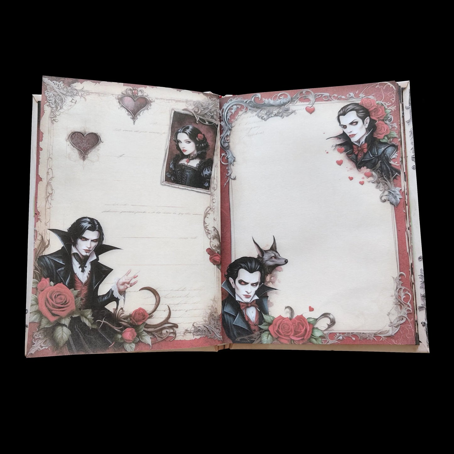 Illustriertes Notizbuch | Motiv Vampire Love | DIN A5 Hardcover | 160 Seiten