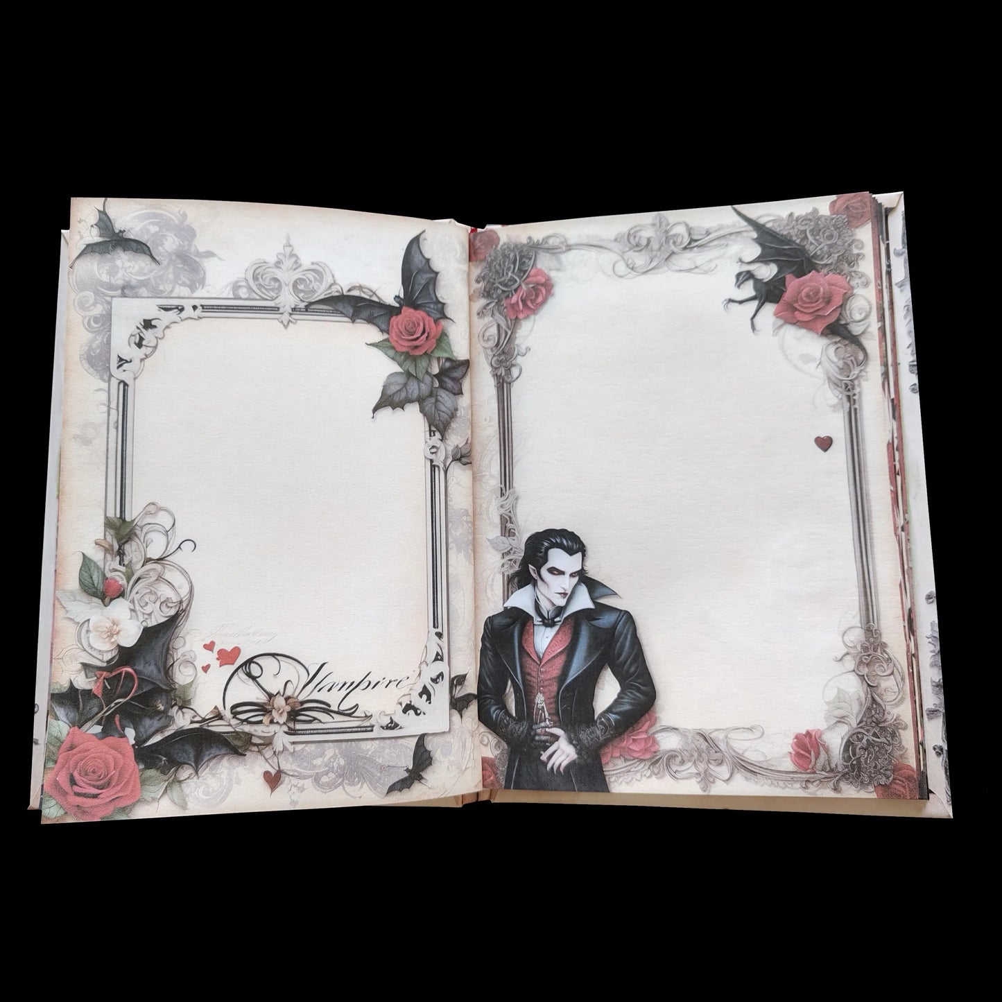 Illustriertes Notizbuch | Motiv Vampire Love | DIN A5 Hardcover | 160 Seiten