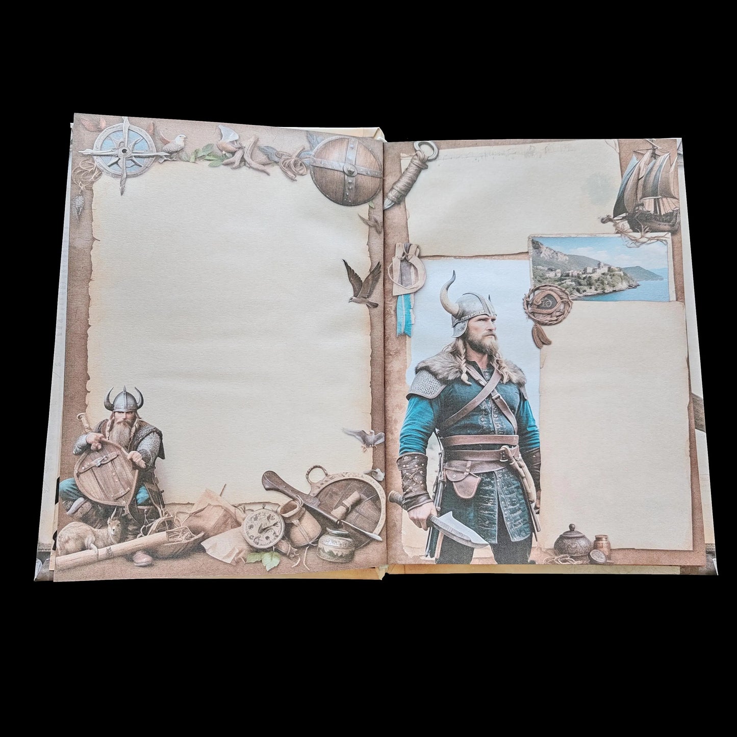 Illustriertes Notizbuch | Motiv Wild Vikings | DIN A5 Hardcover | 160 Seiten