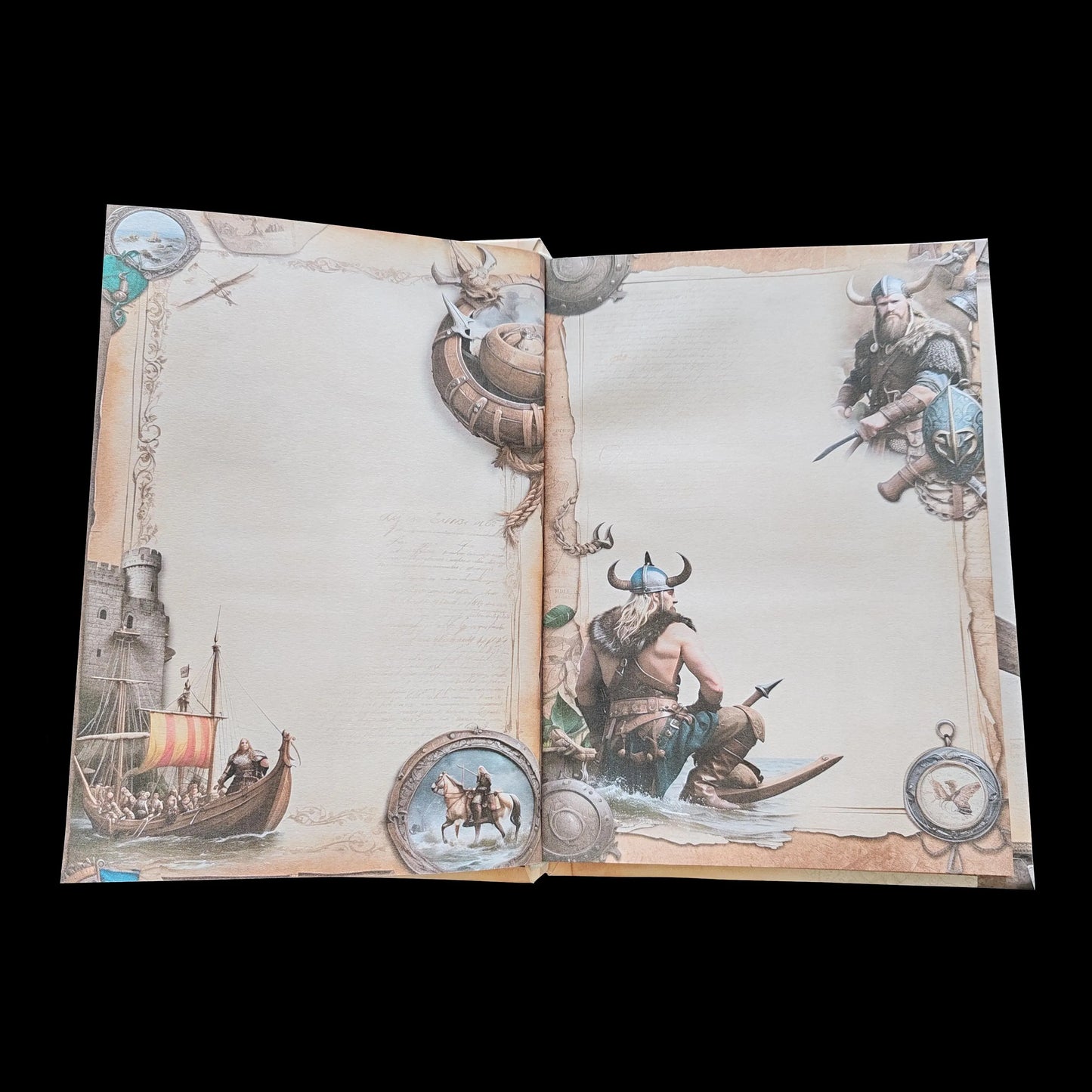 Illustriertes Notizbuch | Motiv Wild Vikings | DIN A5 Hardcover | 160 Seiten