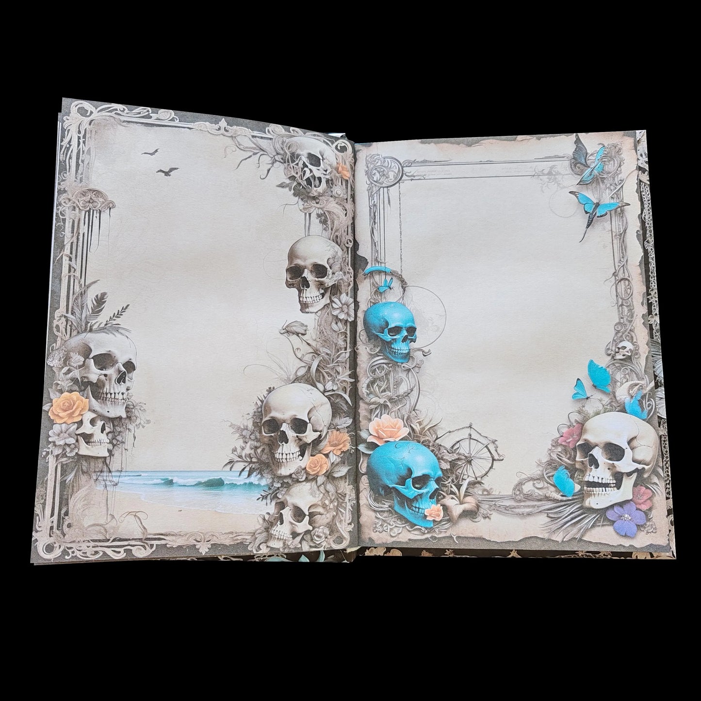 Illustriertes Notizbuch | Motiv Dark Caribbean | DIN A5 Hardcover | 160 Seiten