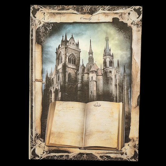 Illustriertes Notizbuch | Motiv Haunting Gothic | DIN A5 Hardcover | 160 Seiten
