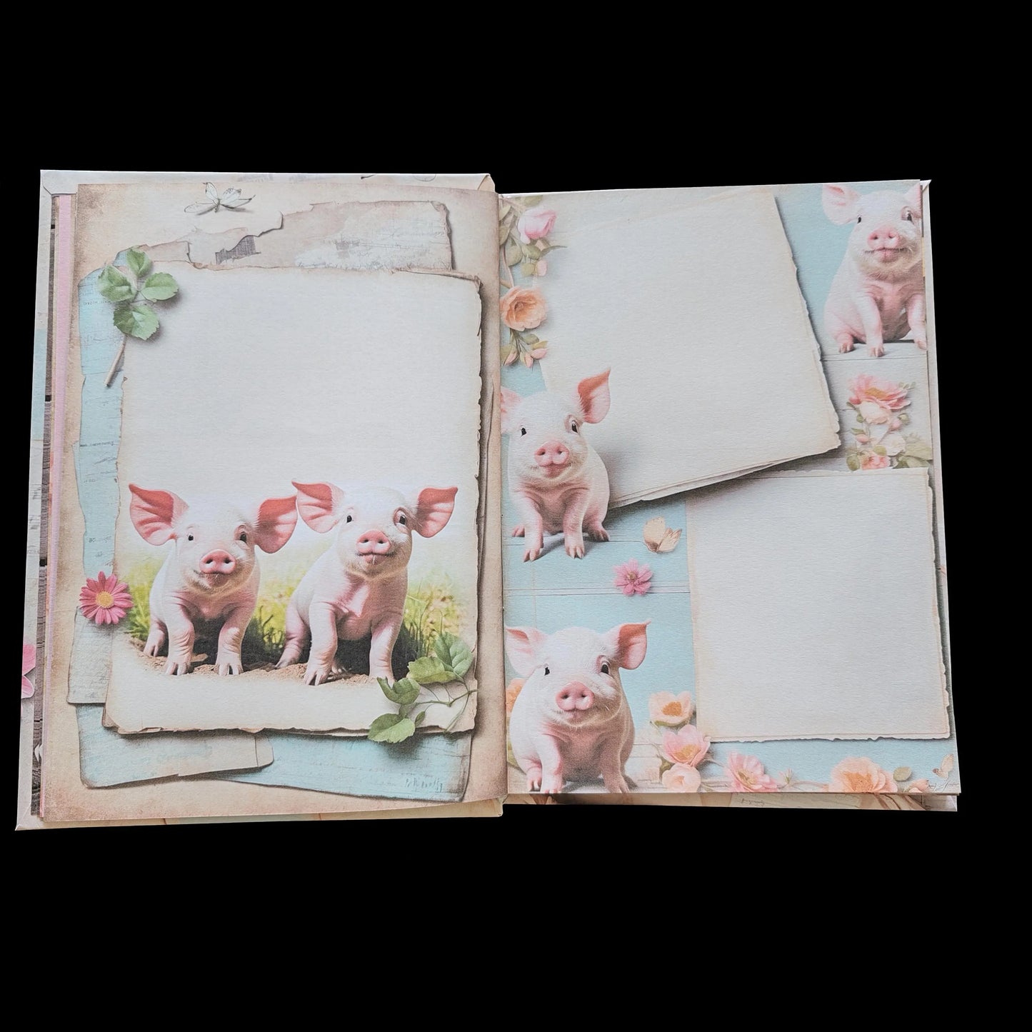 Illustriertes Notizbuch | Motiv Lucky Piglets | DIN A5 Hardcover | 160 Seiten