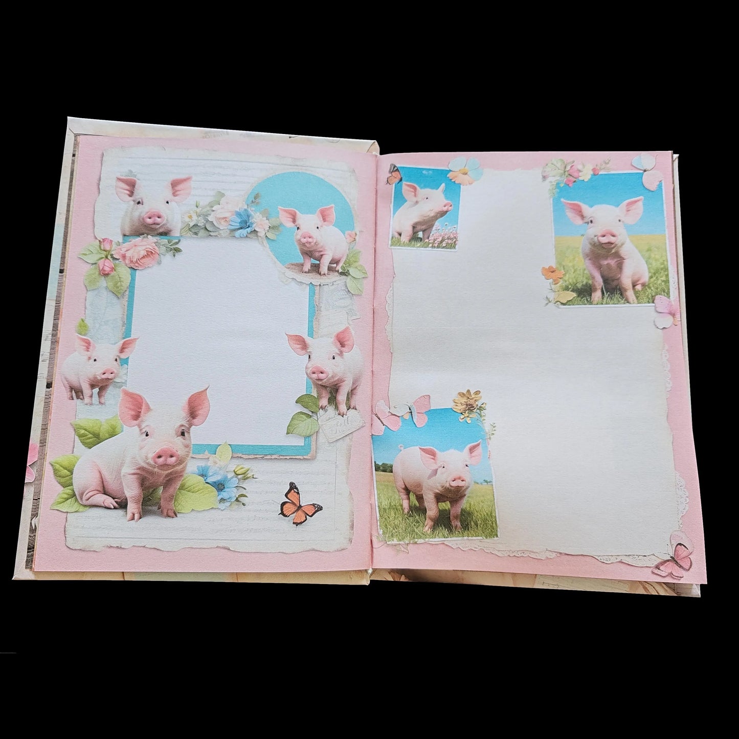 Illustriertes Notizbuch | Motiv Lucky Piglets | DIN A5 Hardcover | 160 Seiten