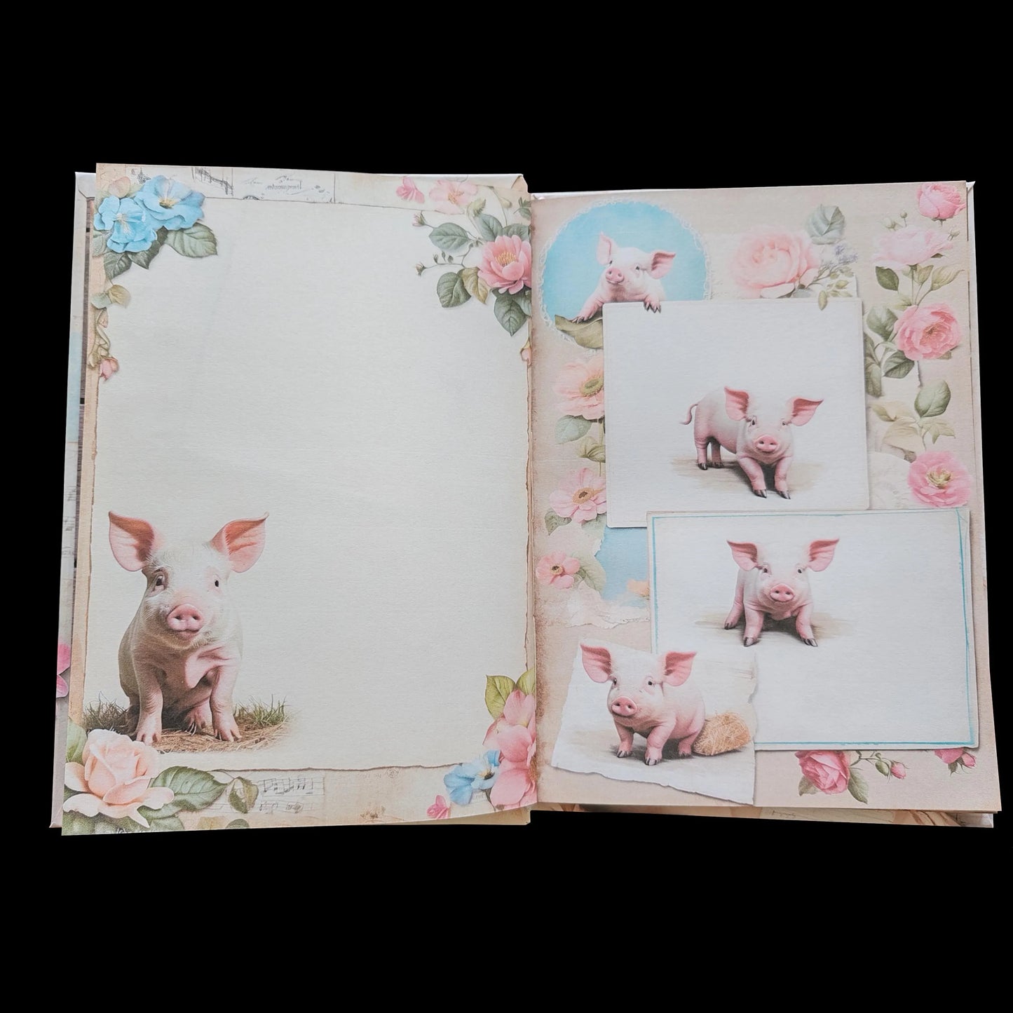 Illustriertes Notizbuch | Motiv Lucky Piglets | DIN A5 Hardcover | 160 Seiten