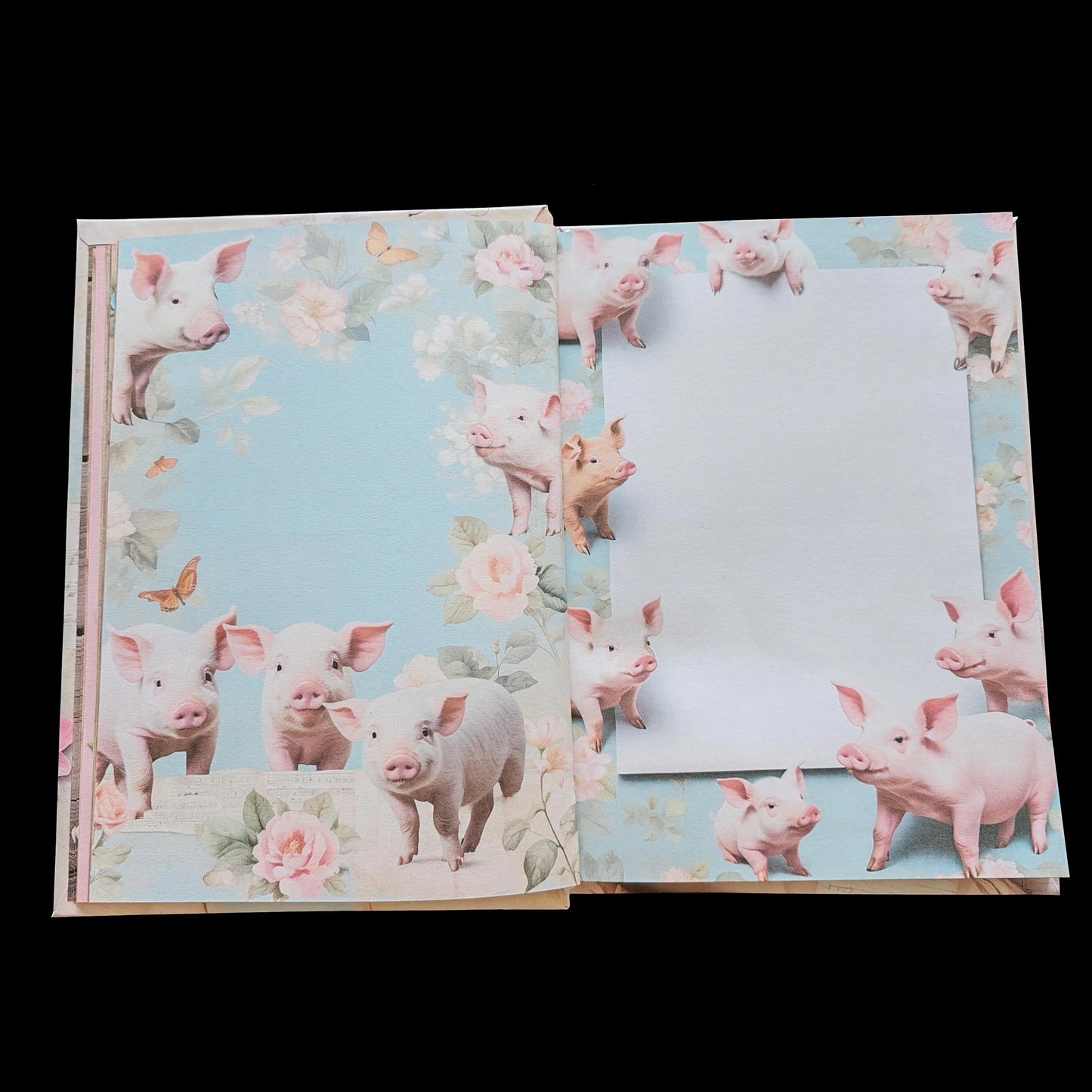 Illustriertes Notizbuch | Motiv Lucky Piglets | DIN A5 Hardcover | 160 Seiten