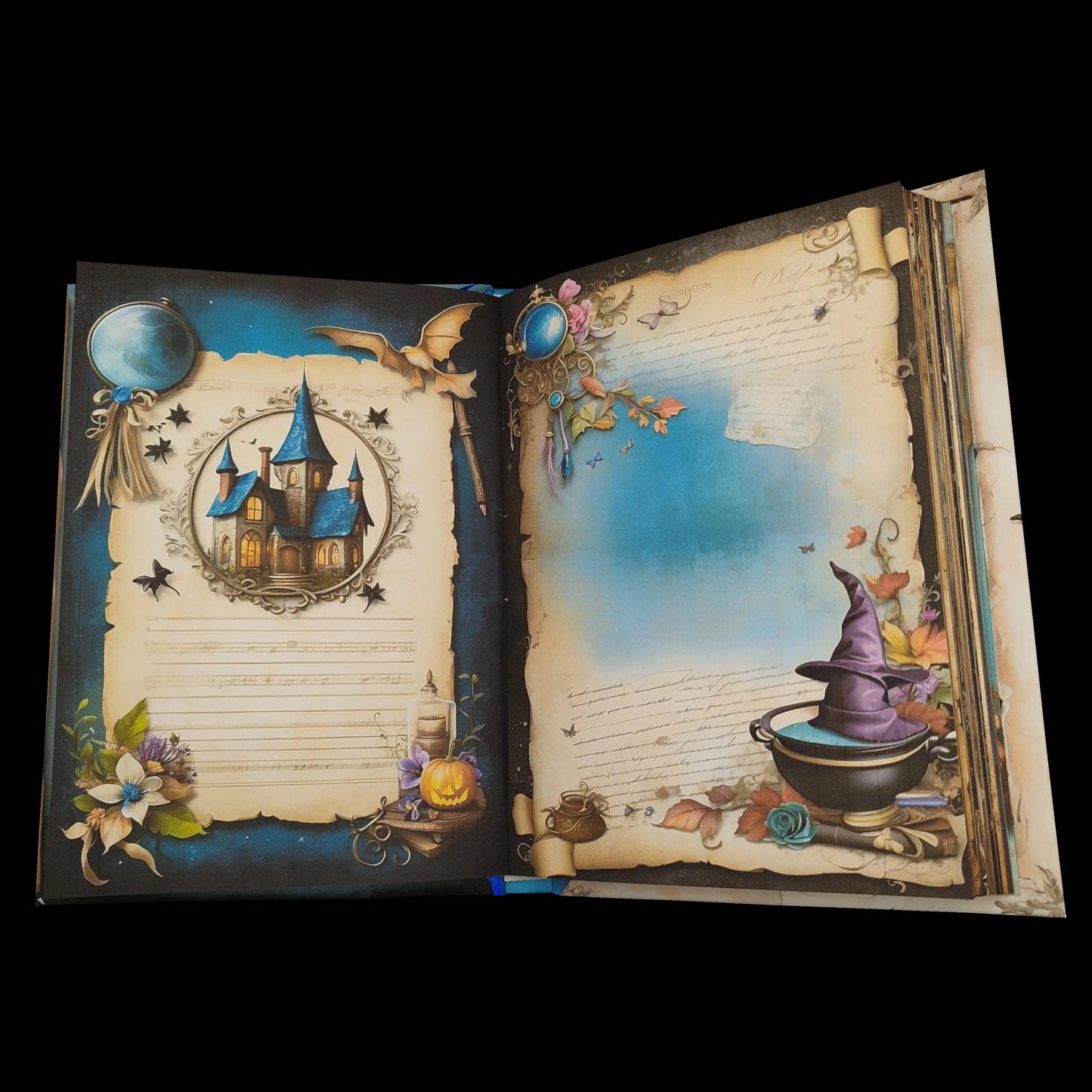 Illustriertes Notizbuch | Motiv Magic Witchcraft | DIN A5 Hardcover | 160 Seiten