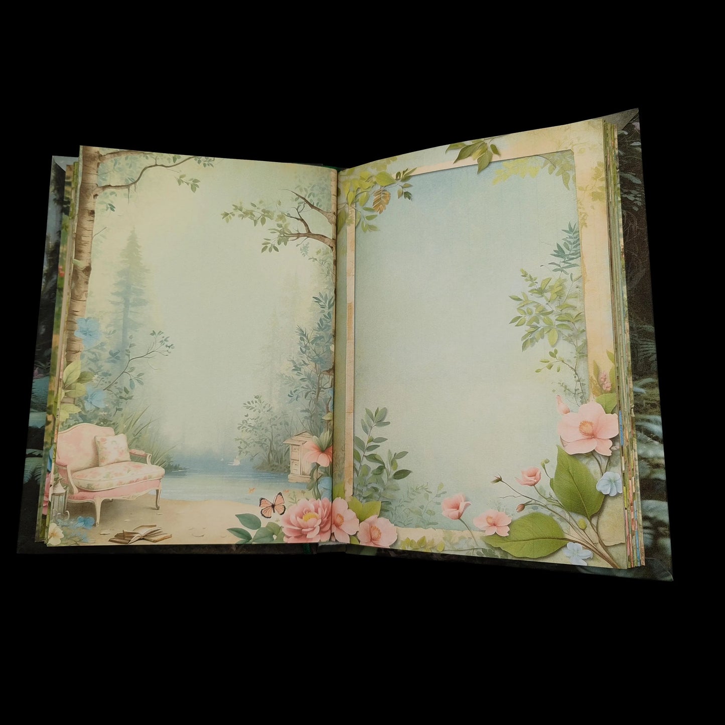 Illustriertes Notizbuch | Motiv Relaxing Forest | DIN A5 Hardcover | 160 Seiten