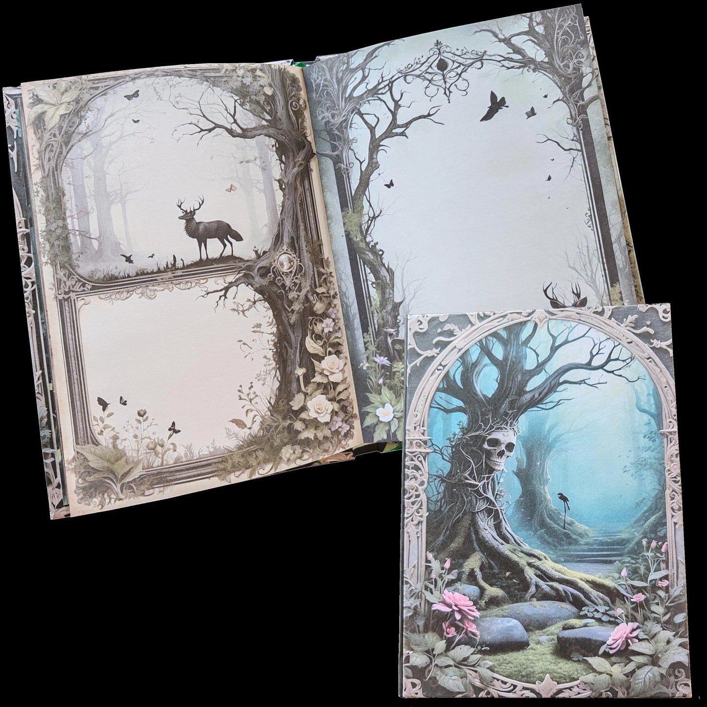 Illustriertes Notizbuch | Motiv Sinister Forest | DIN A5 Hardcover | 160 Seiten