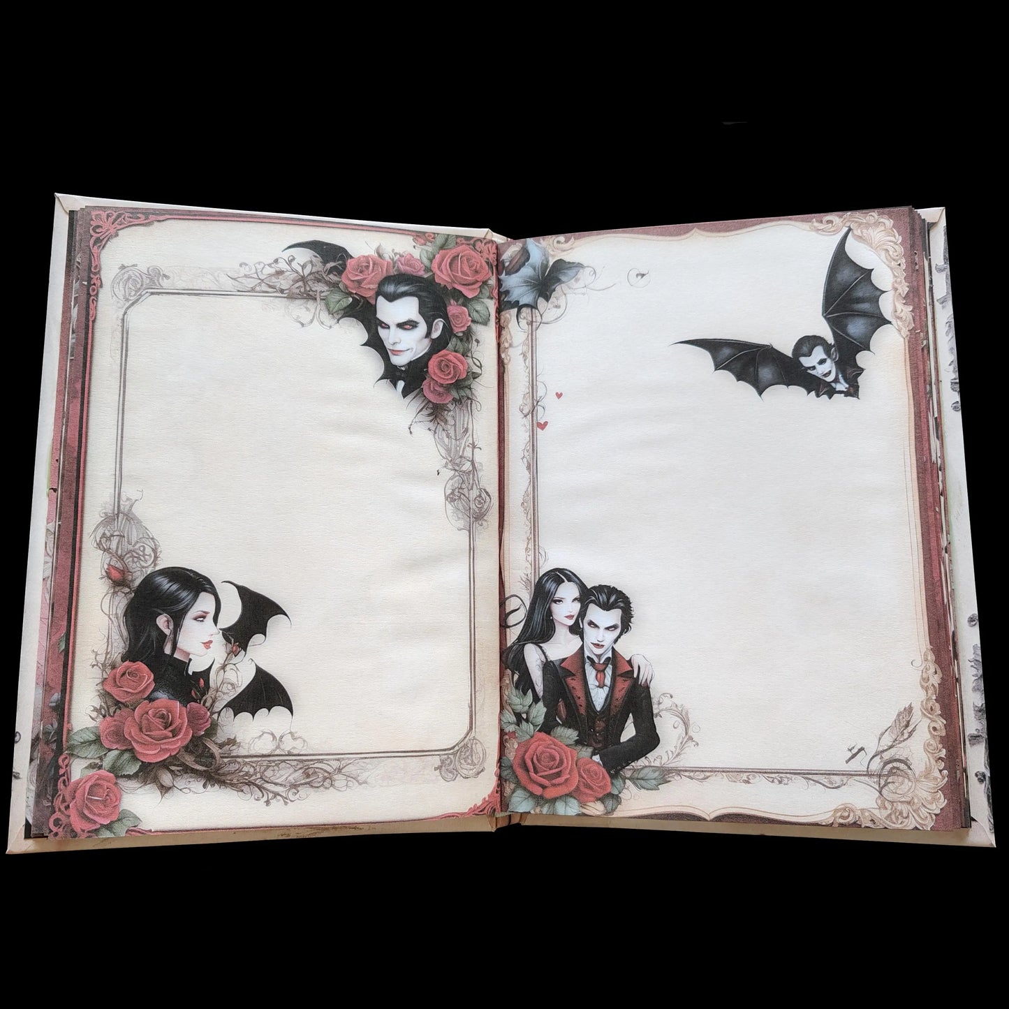 Illustriertes Notizbuch | Motiv Vampire Love | DIN A5 Hardcover | 160 Seiten
