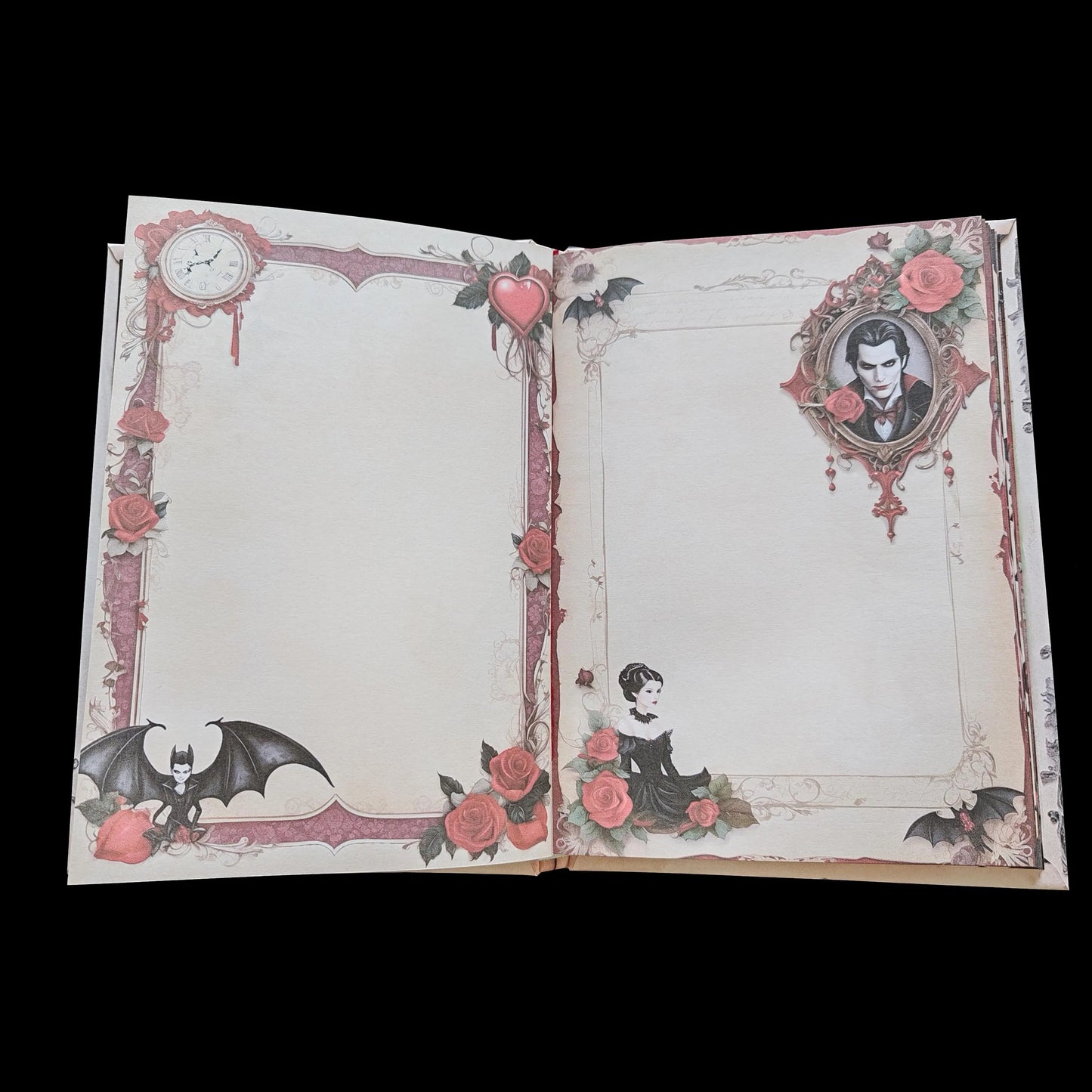 Illustriertes Notizbuch | Motiv Vampire Love | DIN A5 Hardcover | 160 Seiten