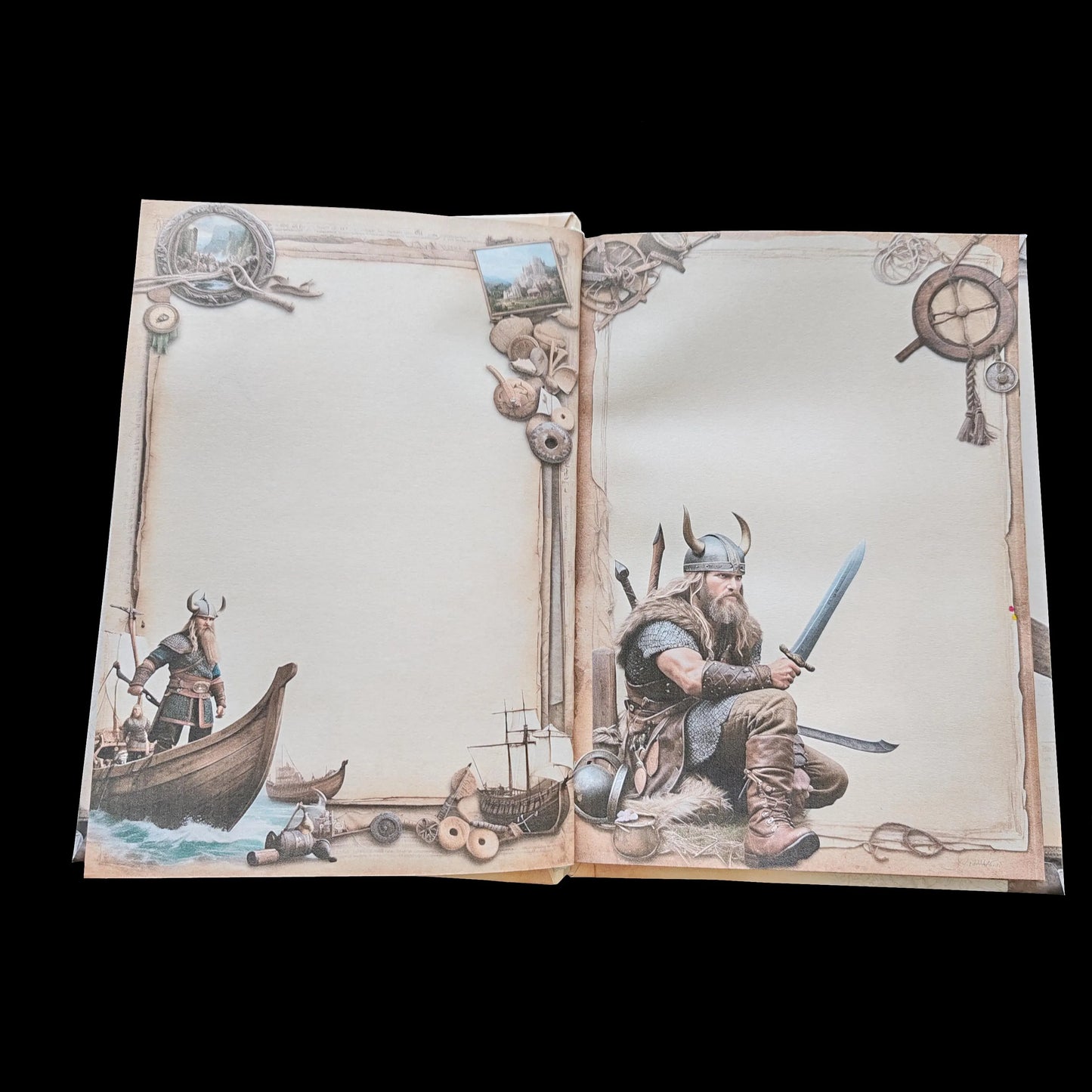 Illustriertes Notizbuch | Motiv Wild Vikings | DIN A5 Hardcover | 160 Seiten