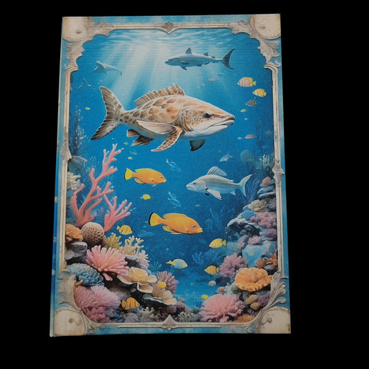 Illustriertes Notizbuch | Motiv Underwater World | DIN A5 Hardcover | 160 Seiten