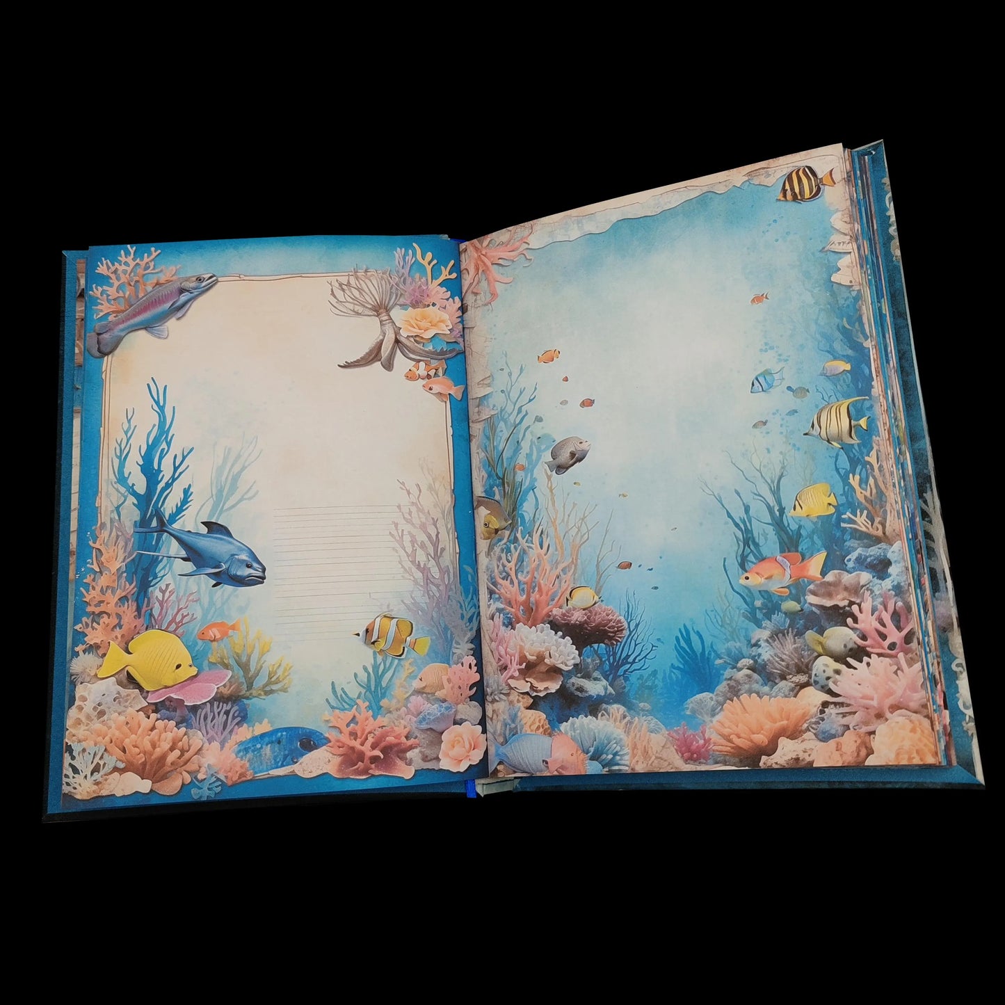 Illustriertes Notizbuch | Motiv Underwater World | DIN A5 Hardcover | 160 Seiten