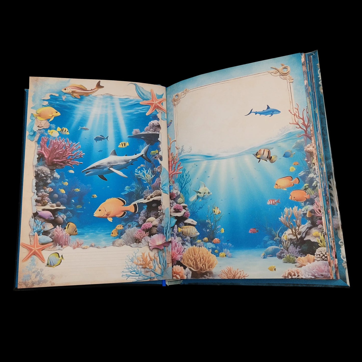 Illustriertes Notizbuch | Motiv Underwater World | DIN A5 Hardcover | 160 Seiten