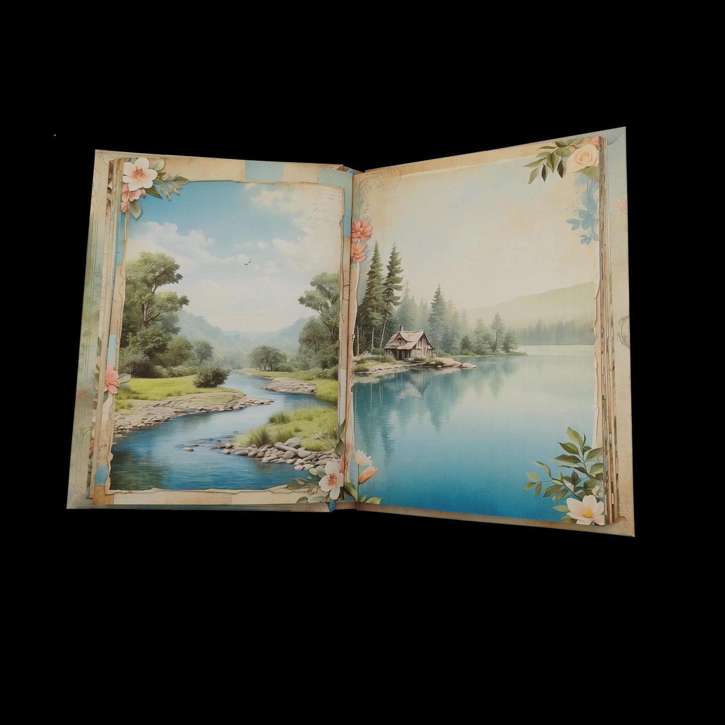 Illustriertes Notizbuch | Motiv Wild Waters | DIN A5 Hardcover | 160 Seiten