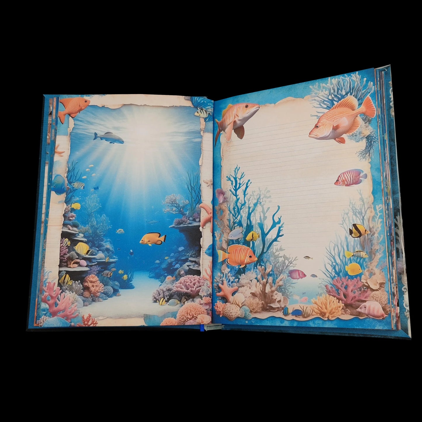 Illustriertes Notizbuch | Motiv Underwater World | DIN A5 Hardcover | 160 Seiten