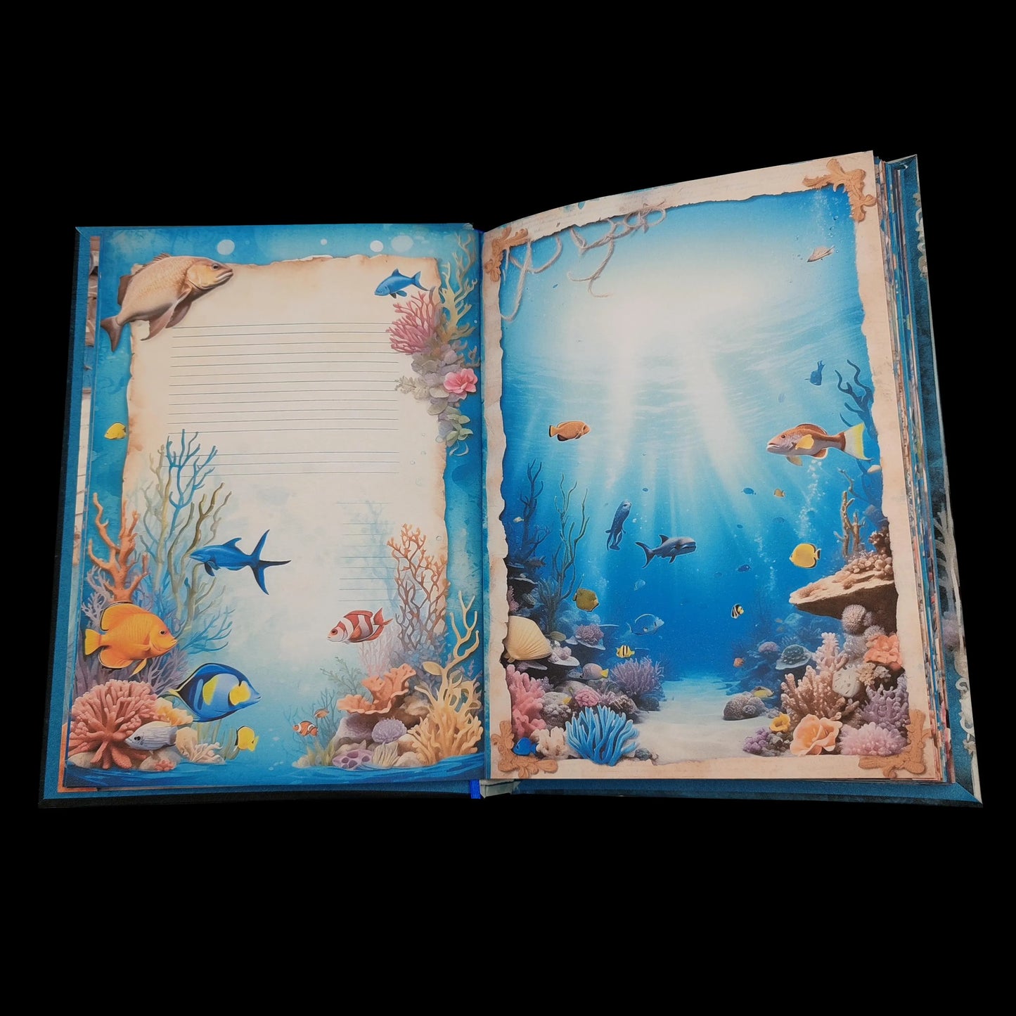 Illustriertes Notizbuch | Motiv Underwater World | DIN A5 Hardcover | 160 Seiten