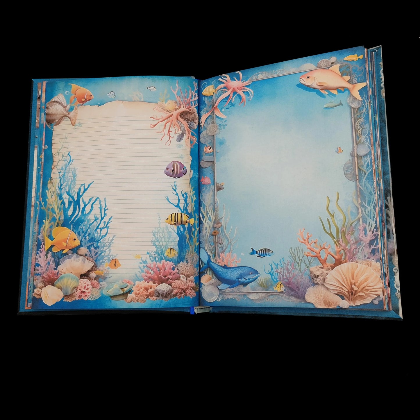 Illustriertes Notizbuch | Motiv Underwater World | DIN A5 Hardcover | 160 Seiten