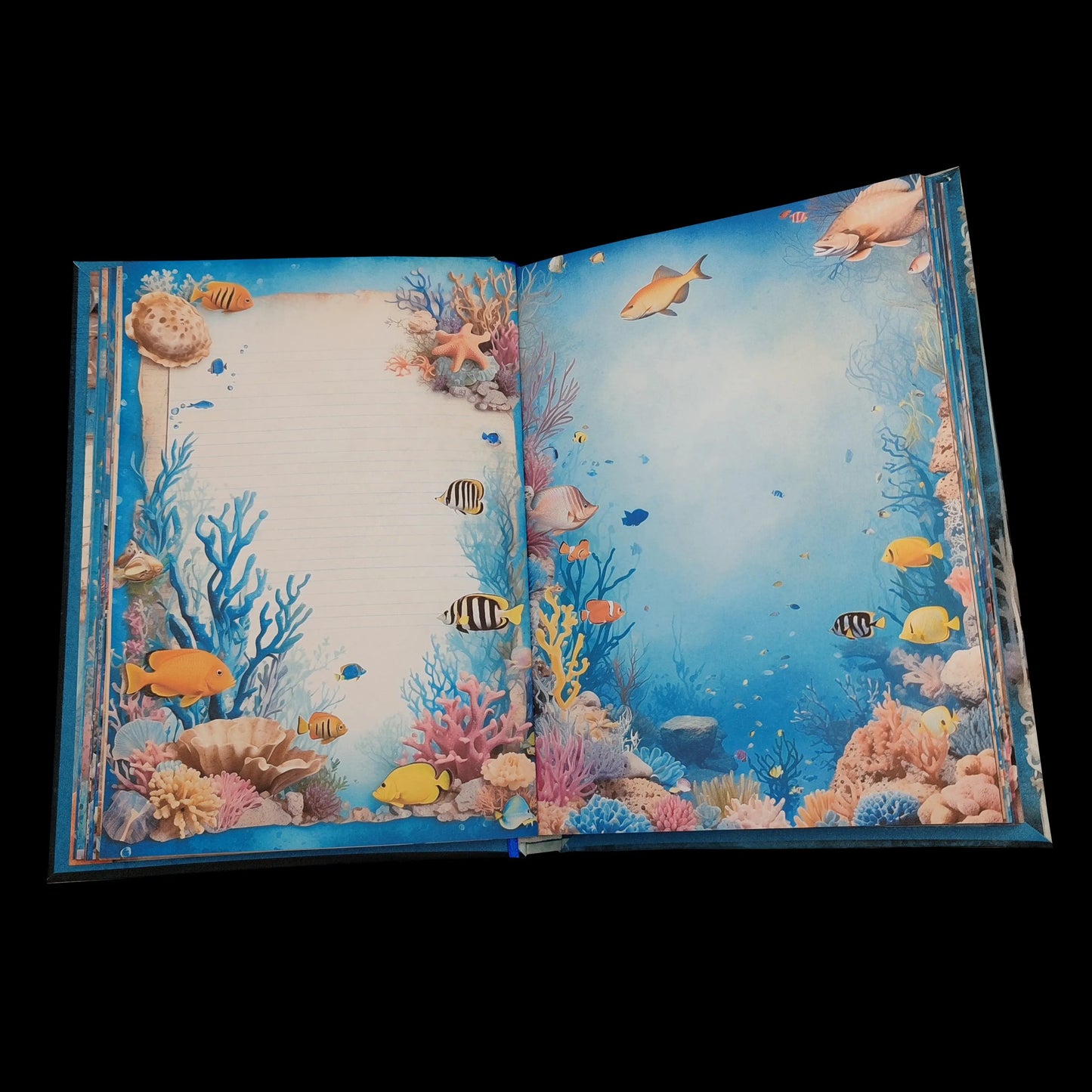Illustriertes Notizbuch | Motiv Underwater World | DIN A5 Hardcover | 160 Seiten