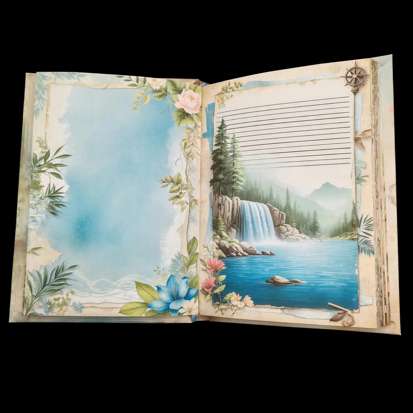 Illustriertes Notizbuch | Motiv Wild Waters | DIN A5 Hardcover | 160 Seiten