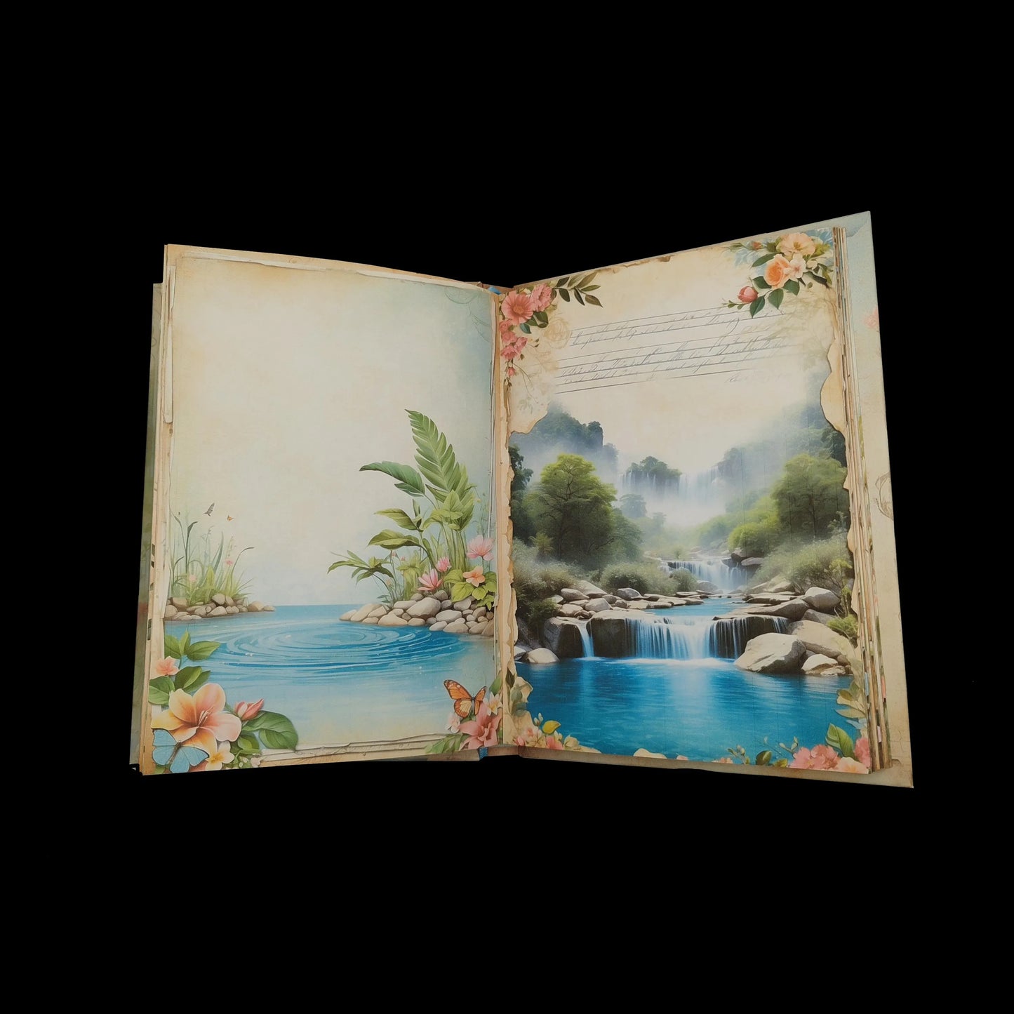 Illustriertes Notizbuch | Motiv Wild Waters | DIN A5 Hardcover | 160 Seiten