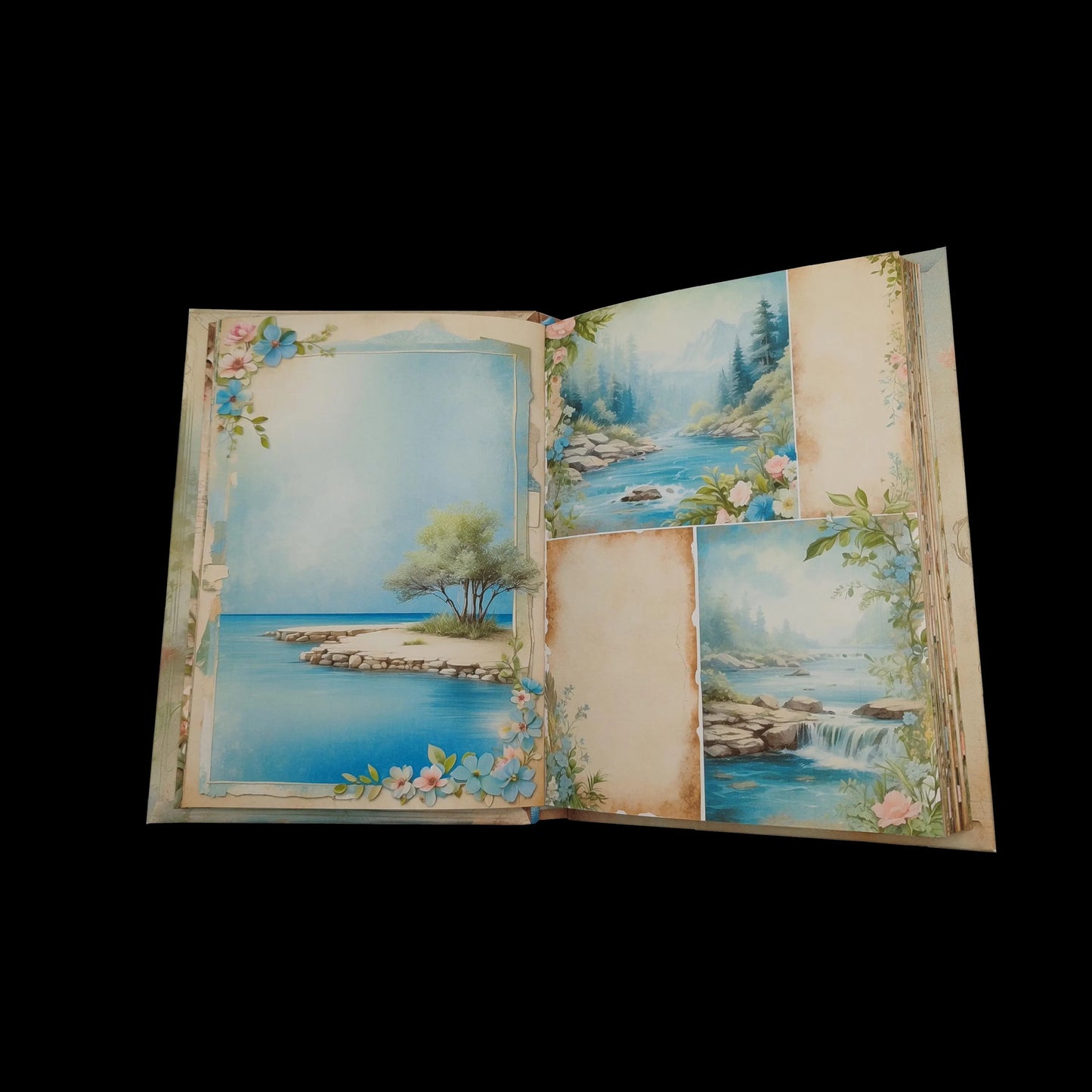 Illustriertes Notizbuch | Motiv Wild Waters | DIN A5 Hardcover | 160 Seiten