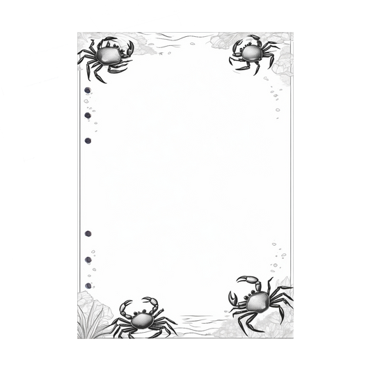 DIN A5 Ringbucheinlagen 6-fach Lochung mit Motiv | Bild Krabbe 1