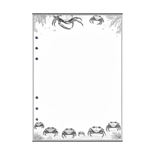 DIN A5 Ringbucheinlagen 6-fach Lochung mit Motiv | Bild Krabbe 3