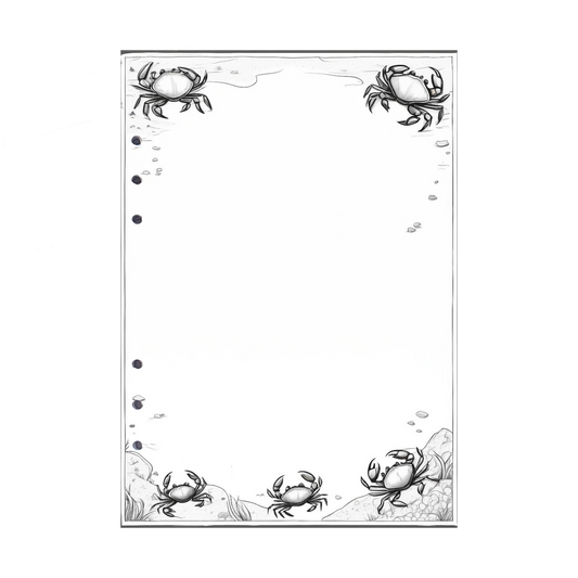 DIN A5 Ringbucheinlagen 6-fach Lochung mit Motiv | Bild Krabbe 4