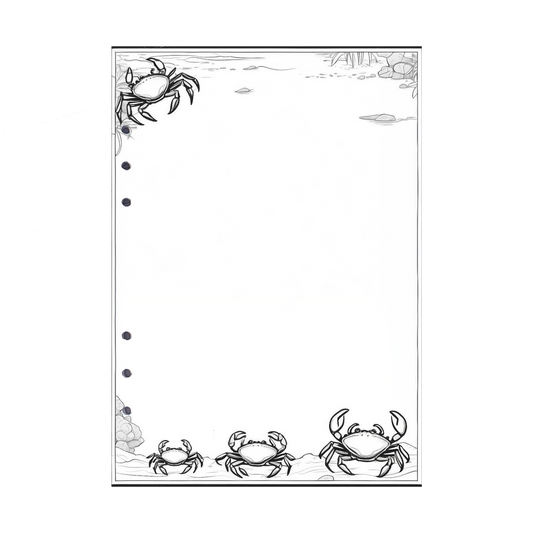 DIN A5 Ringbucheinlagen 6-fach Lochung mit Motiv | Bild Krabbe 5