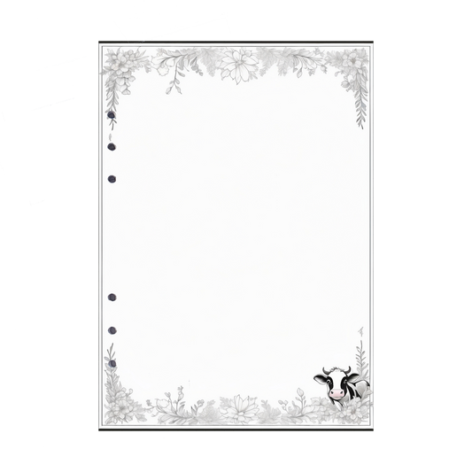 DIN A5 Ringbucheinlagen 6-fach Lochung mit Motiv | Bild Kuh 2