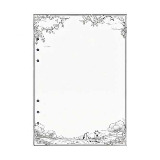 DIN A5 Ringbucheinlagen 6-fach Lochung mit Motiv | Bild Kuh 5