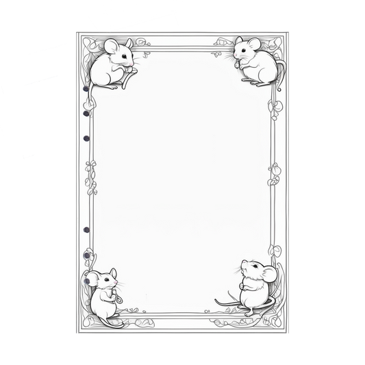 DIN A5 Ringbucheinlagen 6-fach Lochung mit Motiv | Bild Maus 1