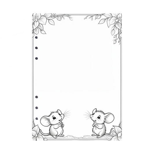 DIN A5 Ringbucheinlagen 6-fach Lochung mit Motiv | Bild Maus 2