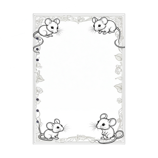 DIN A5 Ringbucheinlagen 6-fach Lochung mit Motiv | Bild Maus 3