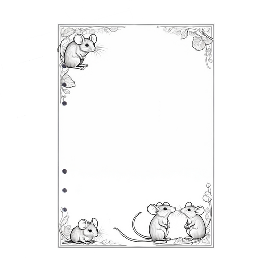 DIN A5 Ringbucheinlagen 6-fach Lochung mit Motiv | Bild Maus 4