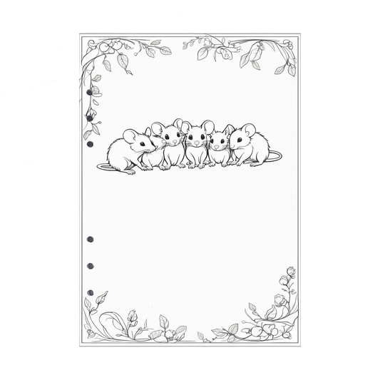 DIN A5 Ringbucheinlagen 6-fach Lochung mit Motiv | Bild Maus 5
