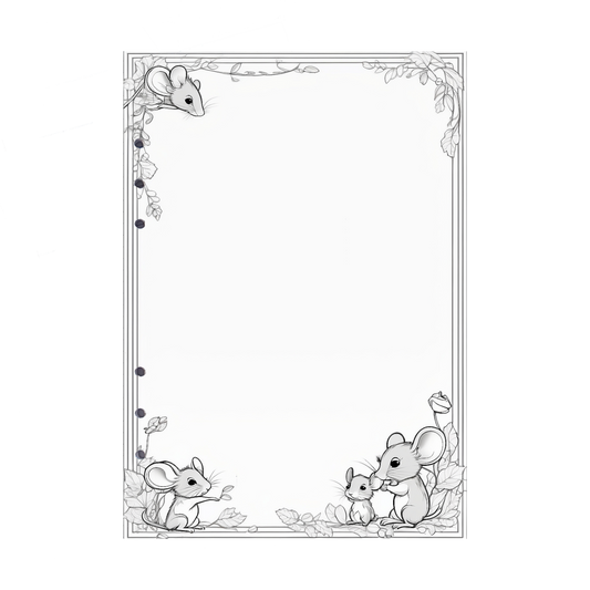 DIN A5 Ringbucheinlagen 6-fach Lochung mit Motiv | Bild Maus 6