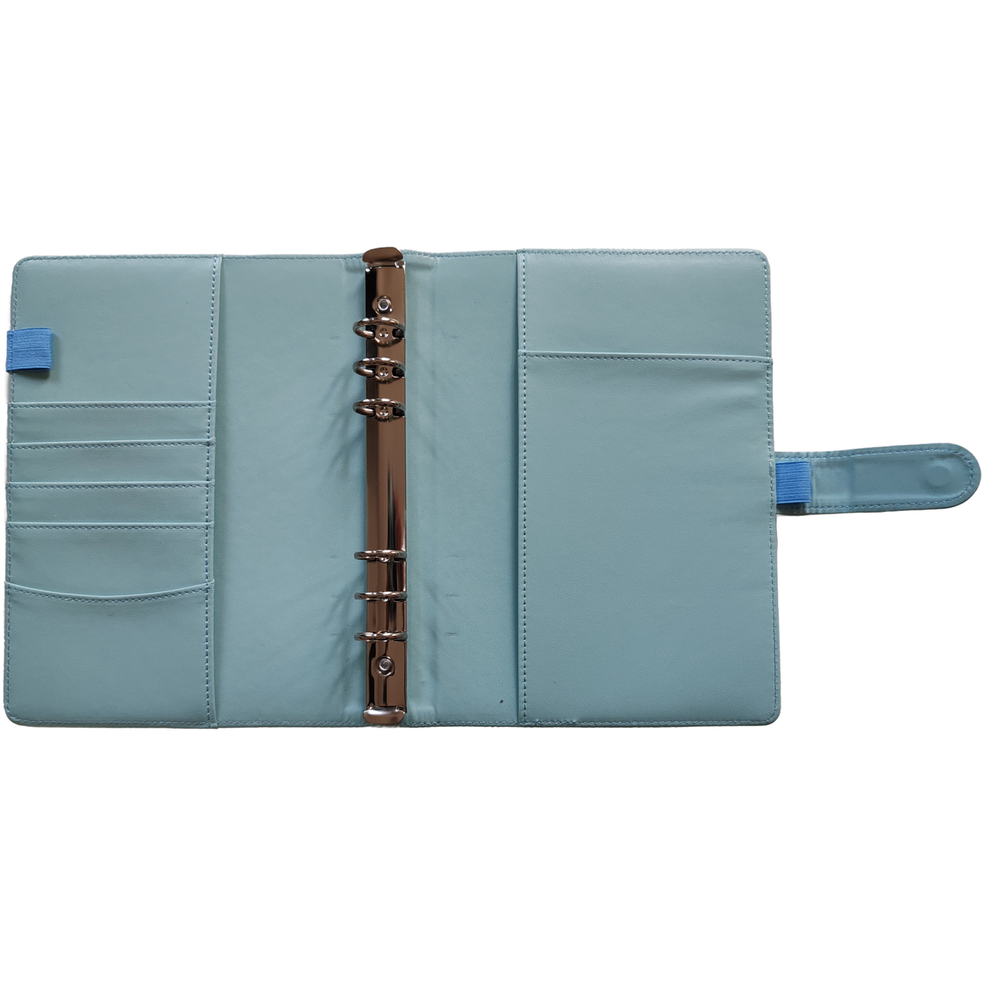 Ringbuch | Ringordner Mint-Blau | 6-Ring-Mechanik | DIN A5 | Magnetverschluss