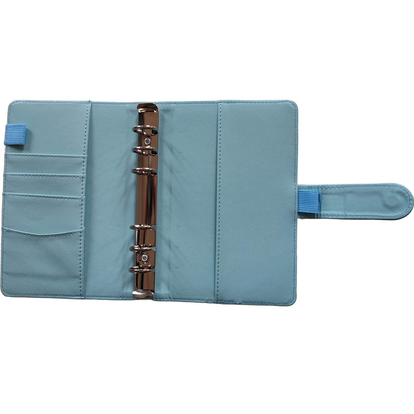Personal Size / DIN A6 Ringbuch | Ringbinder Mint-Blau | 6-Ring-Mechanik