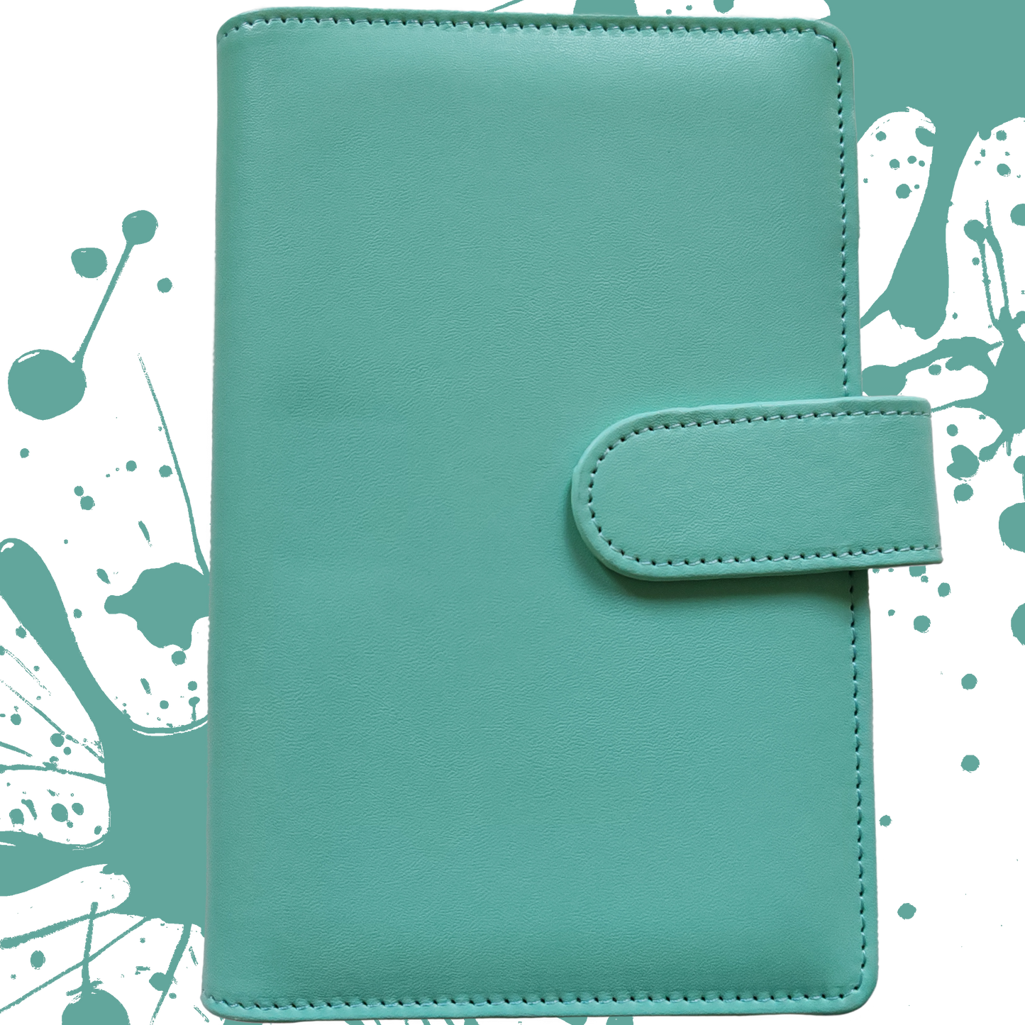 Personal Size / DIN A6 Ringbuch | Ringbinder Mint-Grün | 6-Ring-Mechanik