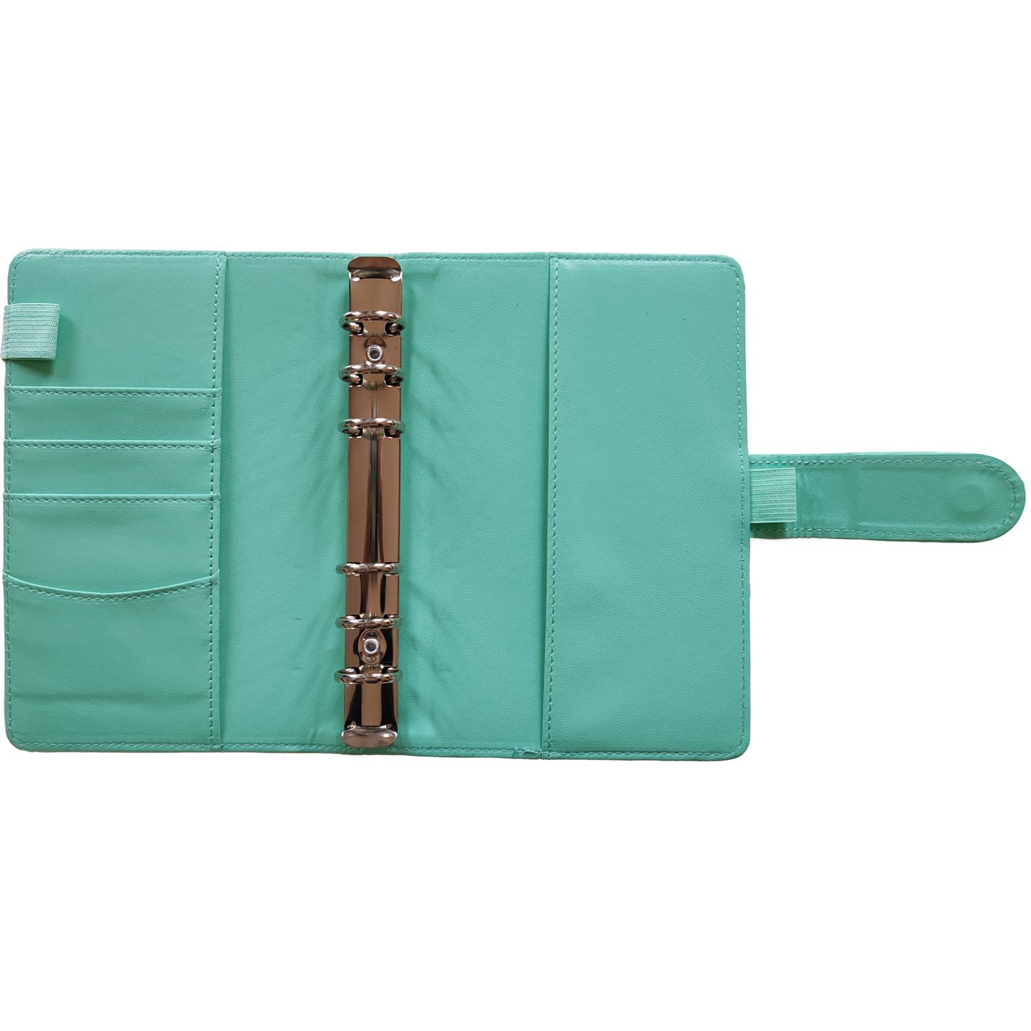 Personal Size / DIN A6 Ringbuch | Ringbinder Mint-Grün | 6-Ring-Mechanik