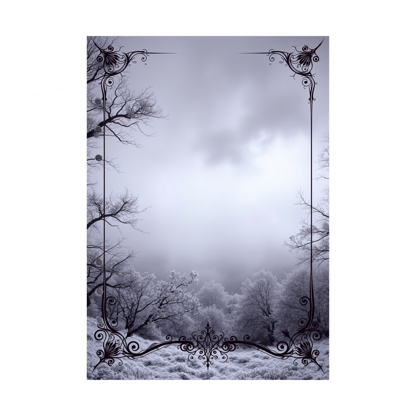 DIN A5 Ringbucheinlagen 6-fach Lochung mit Motiv | Bild Mystic Fog 10