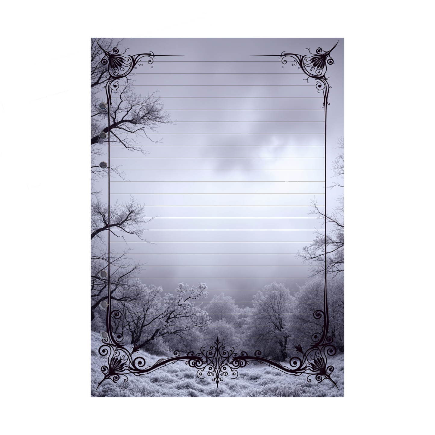 DIN A5 Ringbucheinlagen 6-fach Lochung mit Motiv | Bild Mystic Fog 10